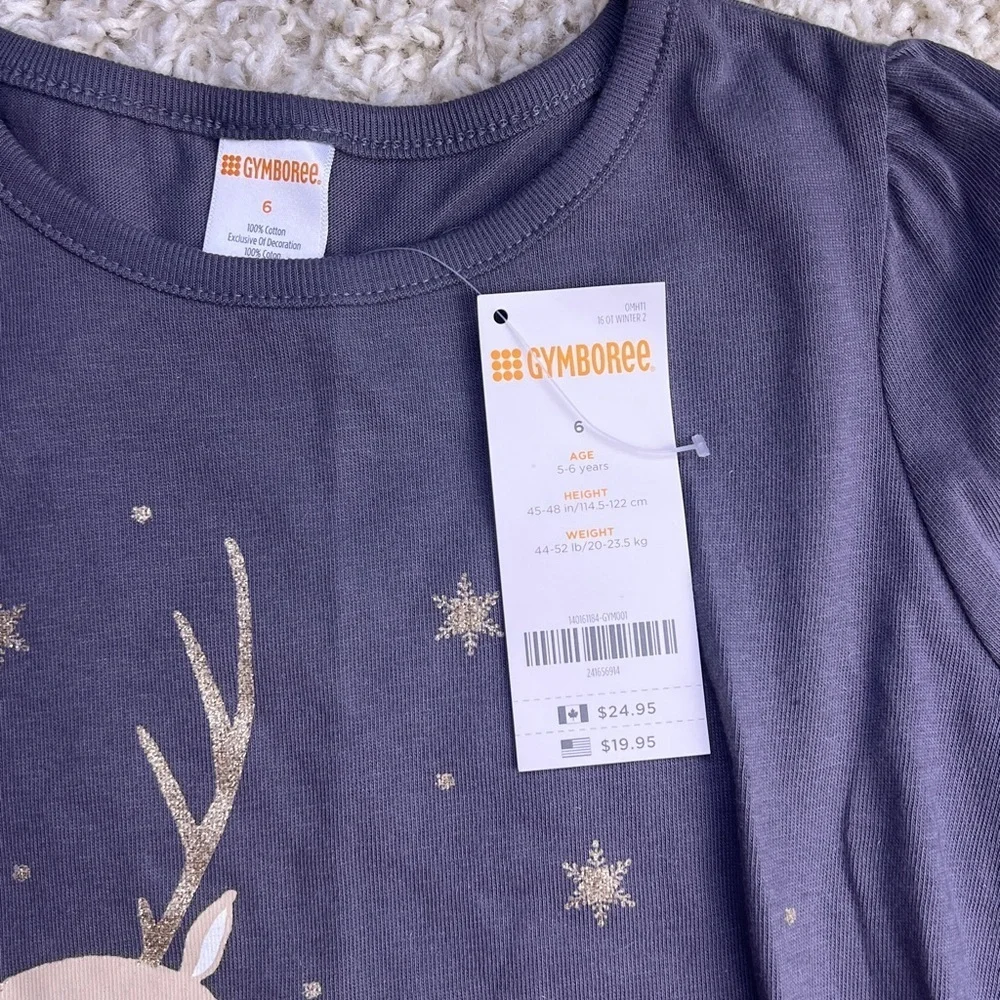 GIRLS GYMBOREE HOLIDAY TOP SIZE 6 NWT